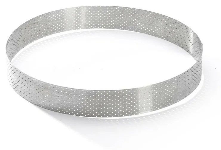 Inel de tort perforat cadru rotund De Buyer 3098.09, 24,5 cm, oțel inoxidabil