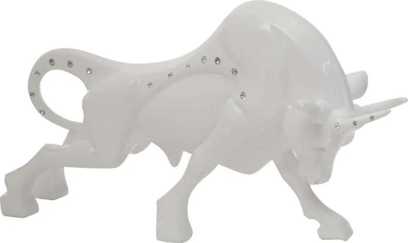 Decorațiune Toro, 22.5x41.5x14.5 cm, rasina, alb