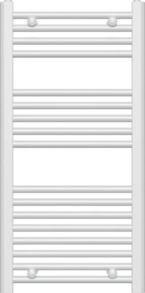 Novaservis - Radiator de baie tip scară 365W/230V 90x45 cm alb drept