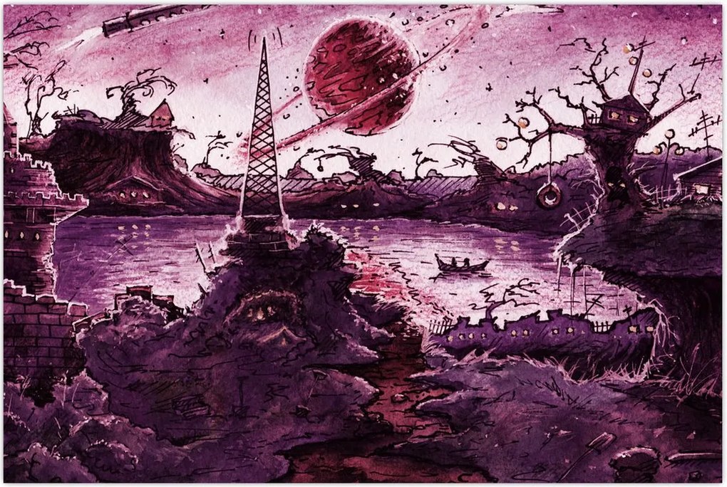 Tablou - Sat fermecat (90x60 cm)