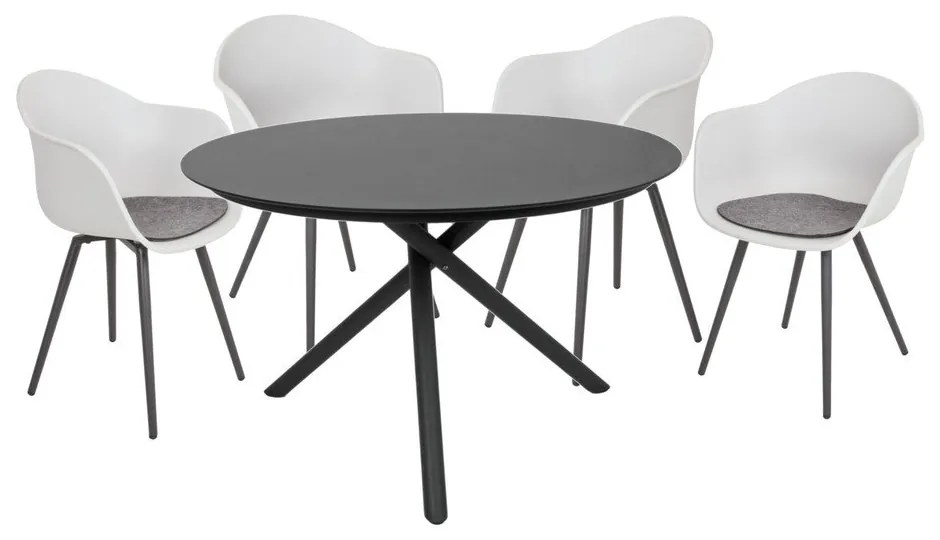 Scaun de grădină gri din plastic Zara – Garden Pleasure