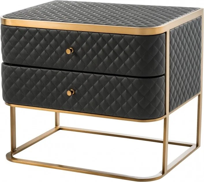 Masuta laterala/ Noptiera cu 2 sertare design LUX Monfort 113407 HZ