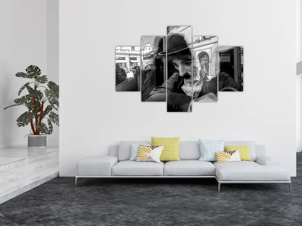 Tablou - Charles Chaplin la Praga (150x105 cm)