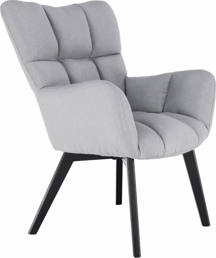 Fotoliu de design, gri/negru, FONDAR