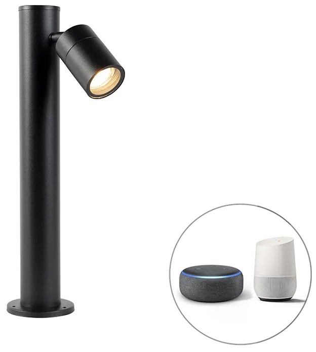 Lampă de exterior inteligentă neagră 45 cm reglabilă, inclusiv Wi-Fi GU10 - Solo