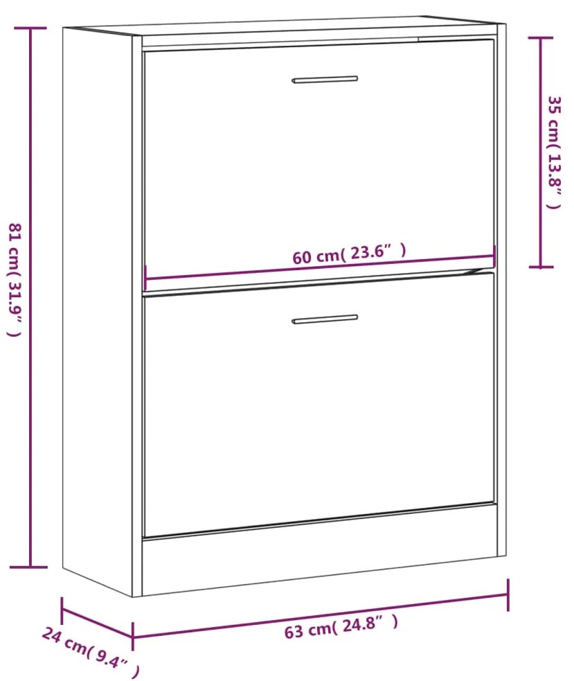 Pantofar, gri beton, 63x24x81 cm, lemn compozit