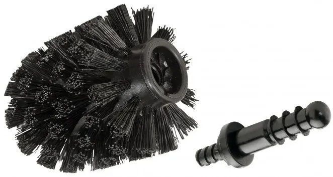 Rezerva perie toaleta din plastic, fara maner, Brush Large Negru, Ø8xH9,3 cm