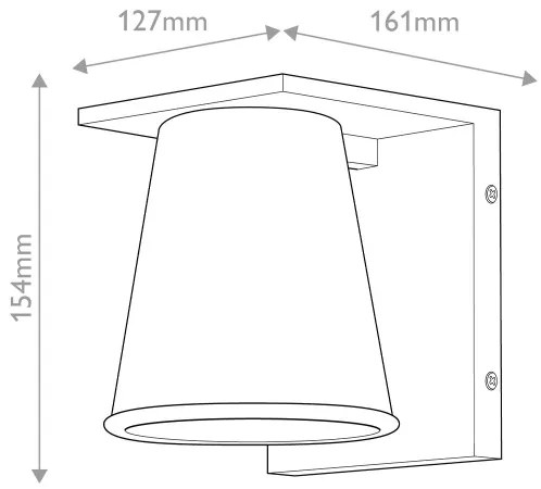 Aplică LED de exterior Hinkley HK-HANS-S-BLK HANS 1xGU10/8W/230V IP44