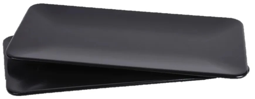 Farfurii negre din gresie 2 buc. – Hermia