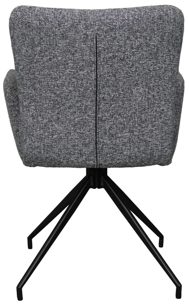 MAZZONI EXPORT SARETTA Gri albăstrui (material Java 48) - SCAUN MODERN PIVOTANT TAPIȚAT PENTRU SALON/SUFRAGERIE/BIROU LOFT