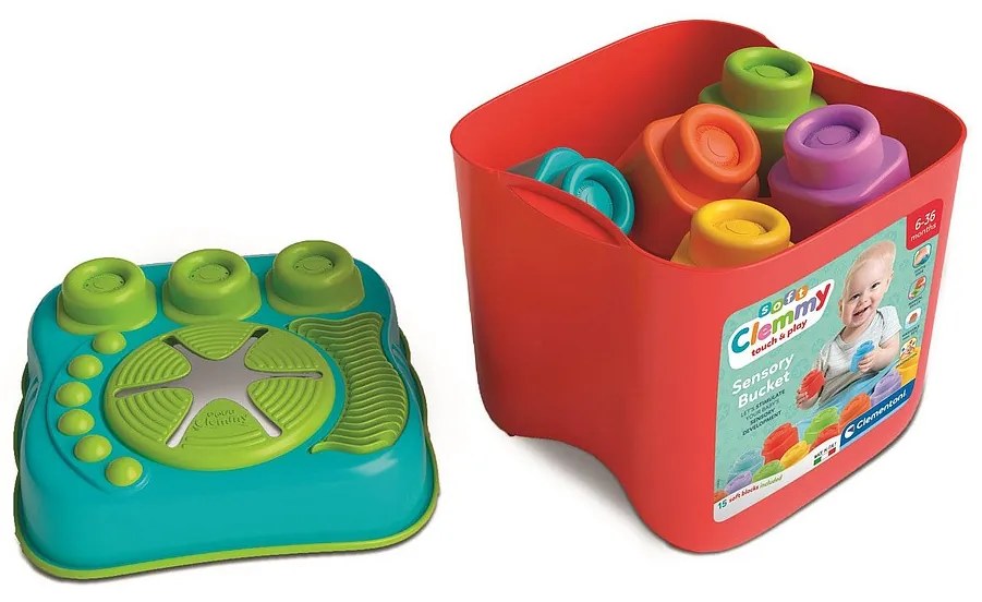 Colorat Clemmy Set de cuburi educative în depozitare de la Clementoni