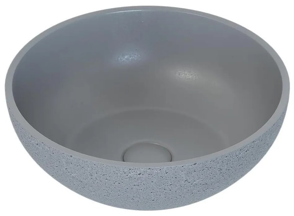 BATH DELUXE 06-039-19-23-00 - Lavoar pentru blat BERGEN, diam. 39 cm, beton/gri