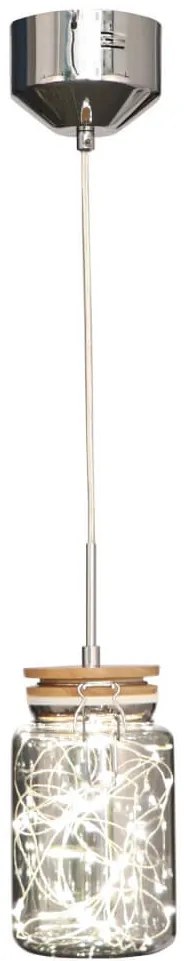 Pendul LED Shock KL142030, 5W, 200lm, lumina neutra, crom+fumurie, IP20, Klausen