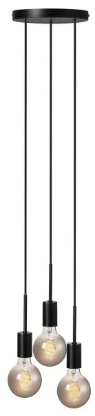 Nordlux - Lustră pe cablu PACO 3xE27/25W/230V neagră