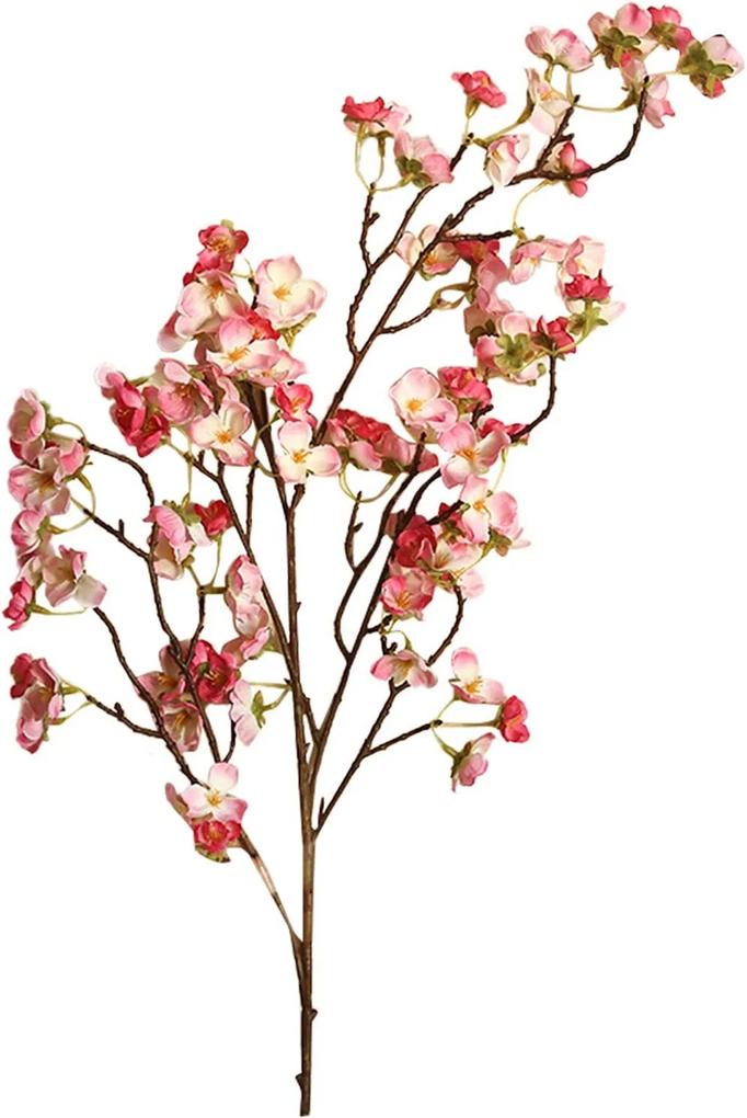 Creanga cu flori de cires roz inchis artificiale, CHARM, 100cm