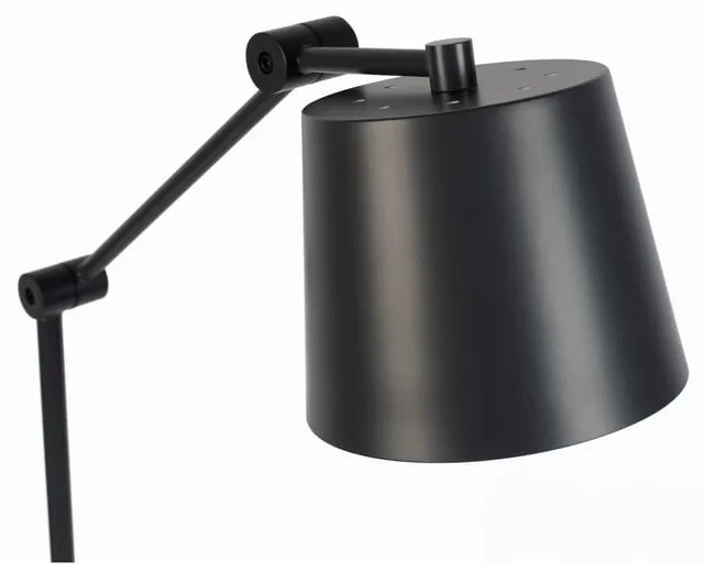 Lampadar negru cu abajur din metal (înălțime 135 cm) Hajo – White Label