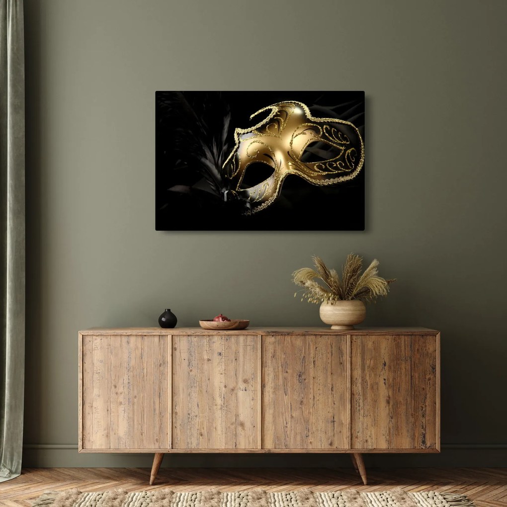 Tablou masca aurie (90x60 cm)