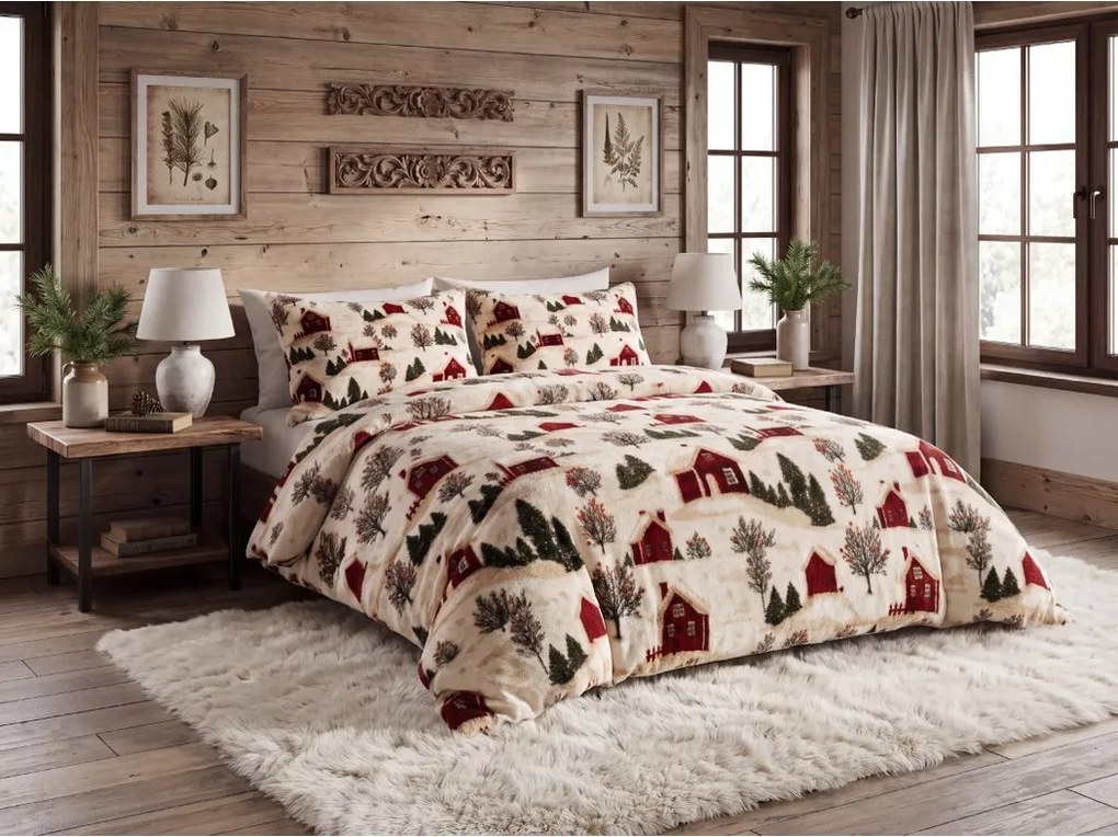 Lenjerie cocolino FARM HOUSE crem Dimensiune lenjerie de pat: 70 x 90 cm | 140 x 220 cm