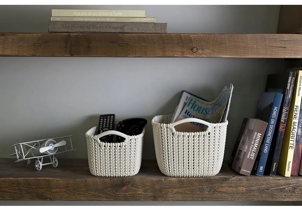 Coș depozitare Curver Knit, 3 l, alb