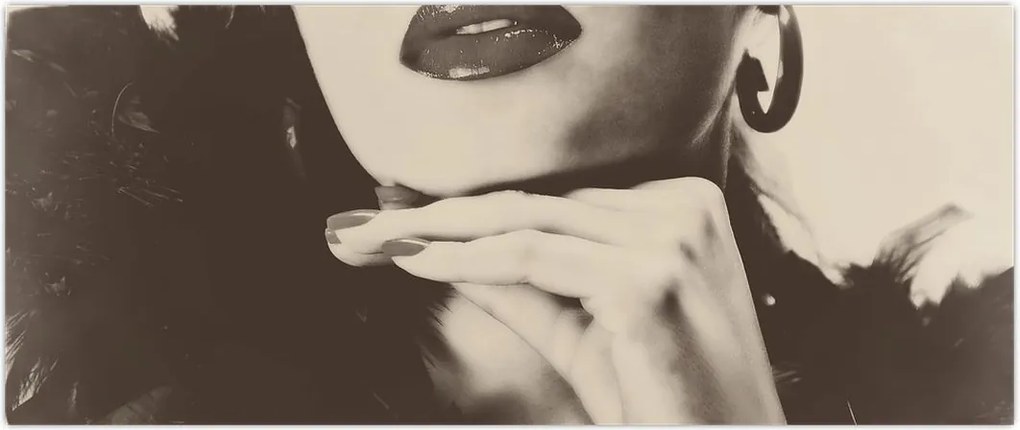 Tablou - Vintage, poza unei femei (120x50 cm)