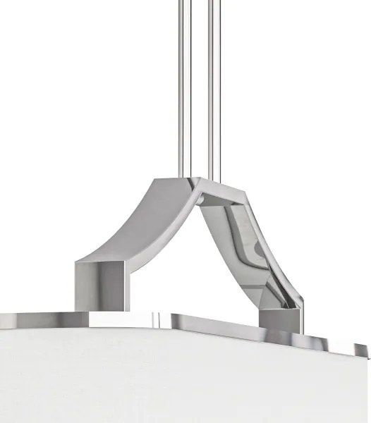 Open Design OR84849 - Lustră pe tijă GERDO OVALE 6xE14/12W/230V crom lucios/alb