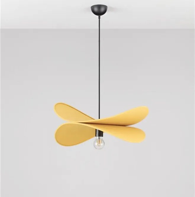 Lustra suspendata decorativa LUVE galben mustar