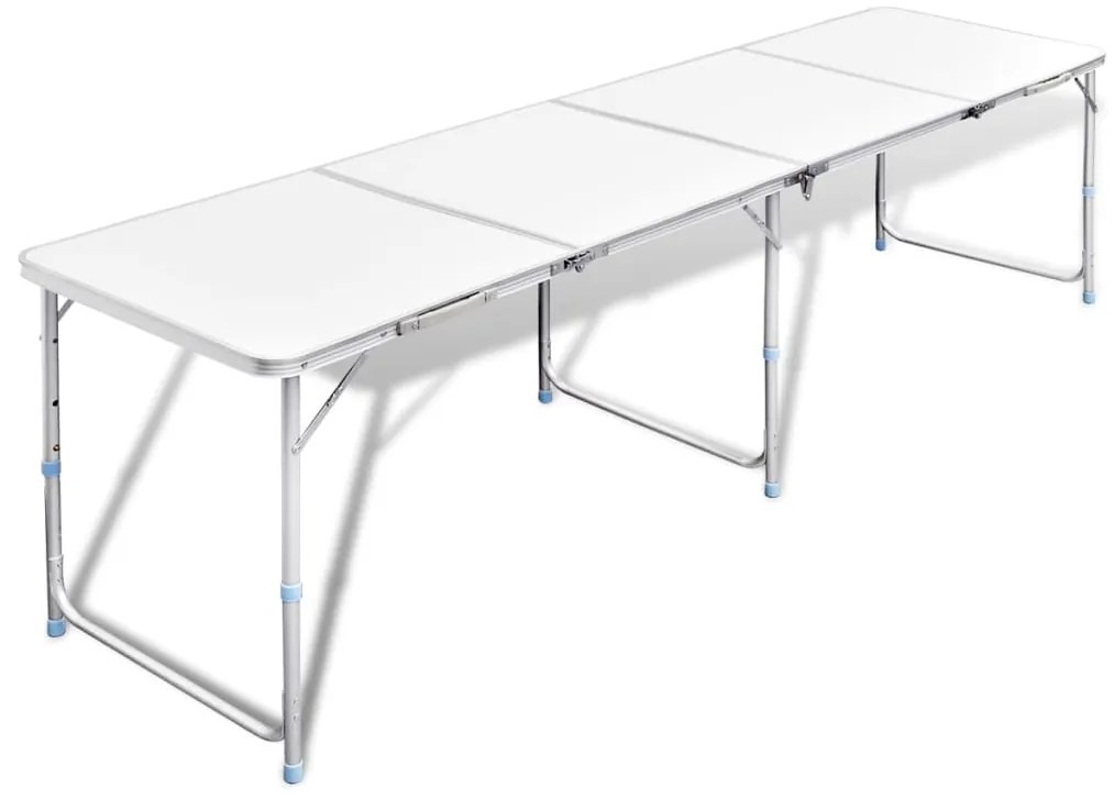 Masă camping din aluminiu reglabilă 240 x 60 cm