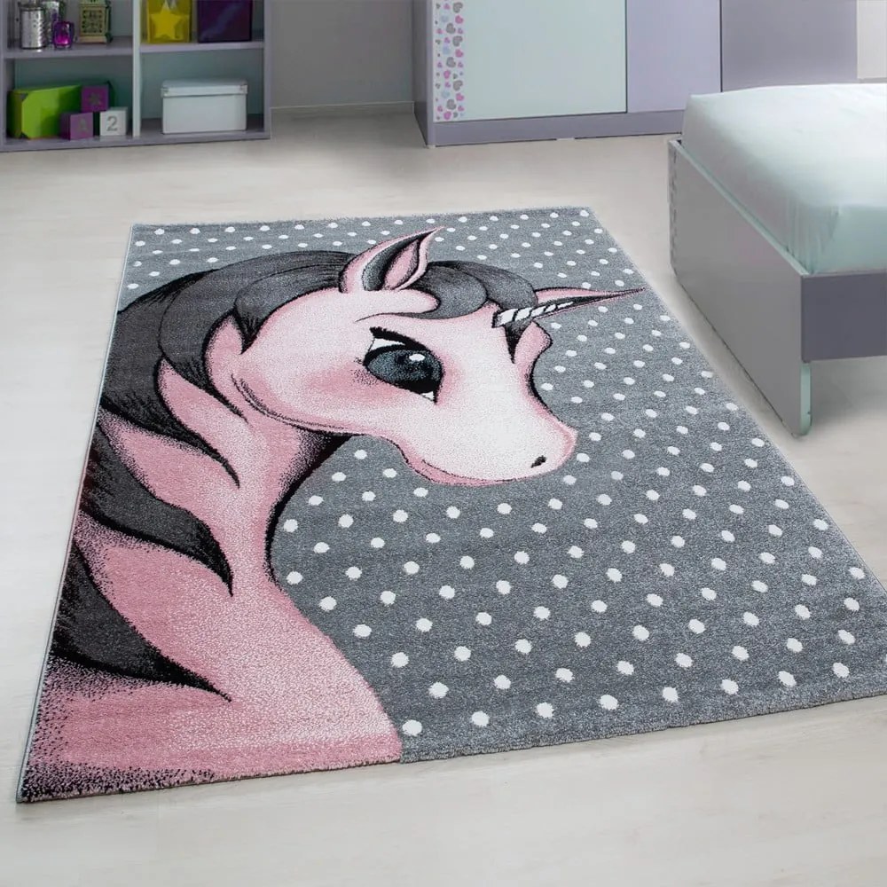 Covor pentru copii roz/gri 80x150 cm Kids – Ayyildiz Carpets