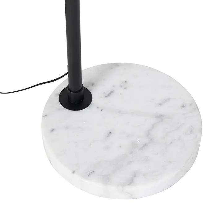 Lampa cu arc modernă neagră cu alb reglabil - XXL