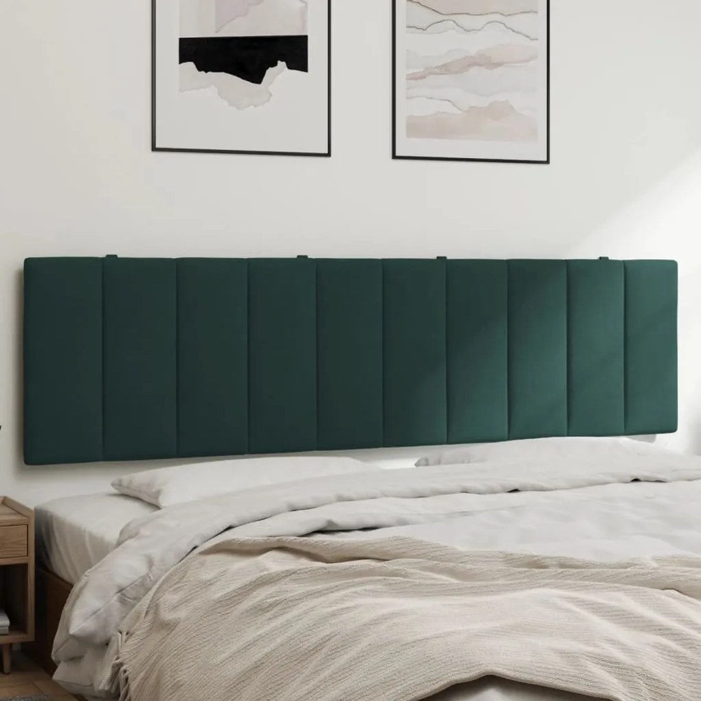 vidaXL Pernă tăblie de pat, verde, 180 cm, catifea