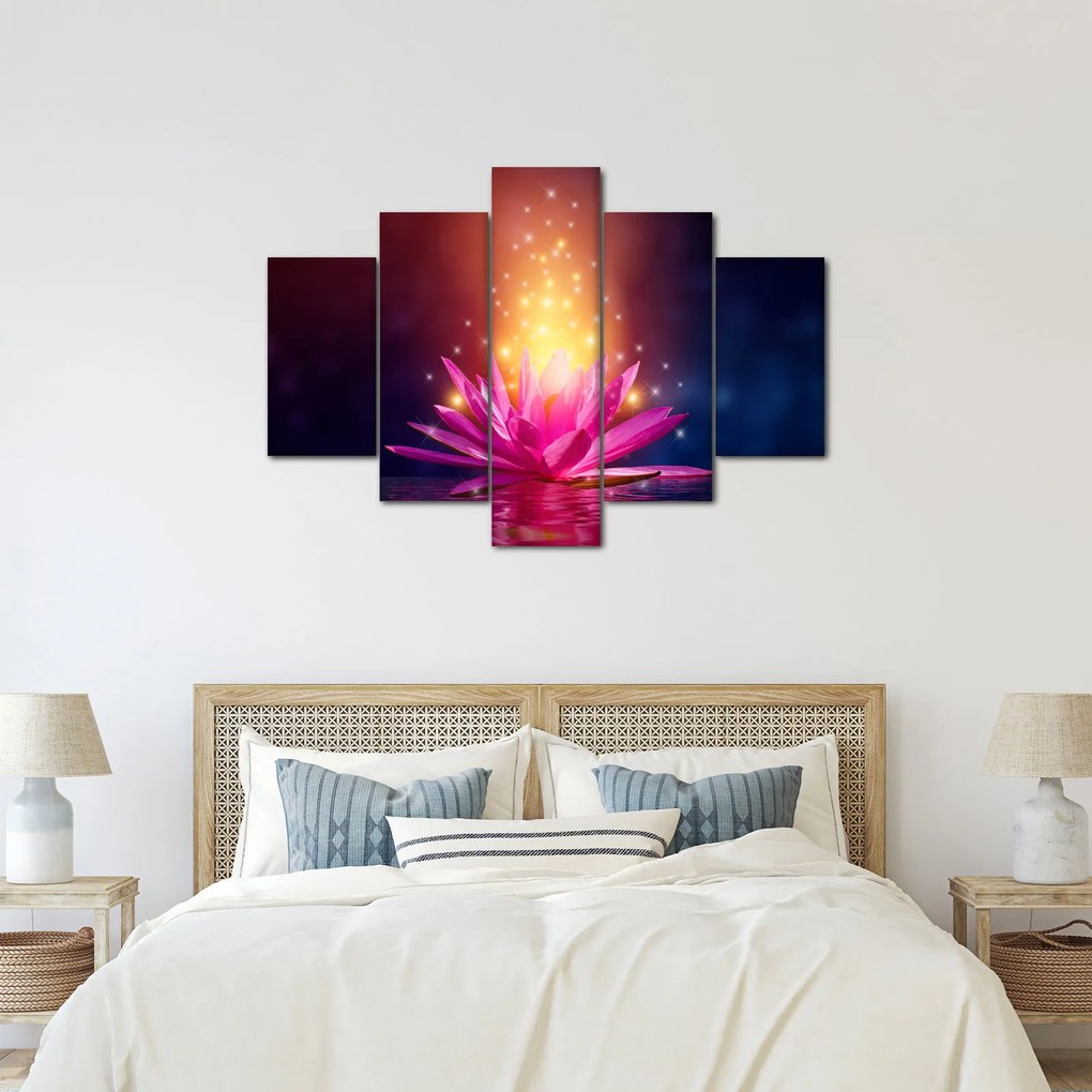 Tablou cu lotus pe apă (150x105 cm)