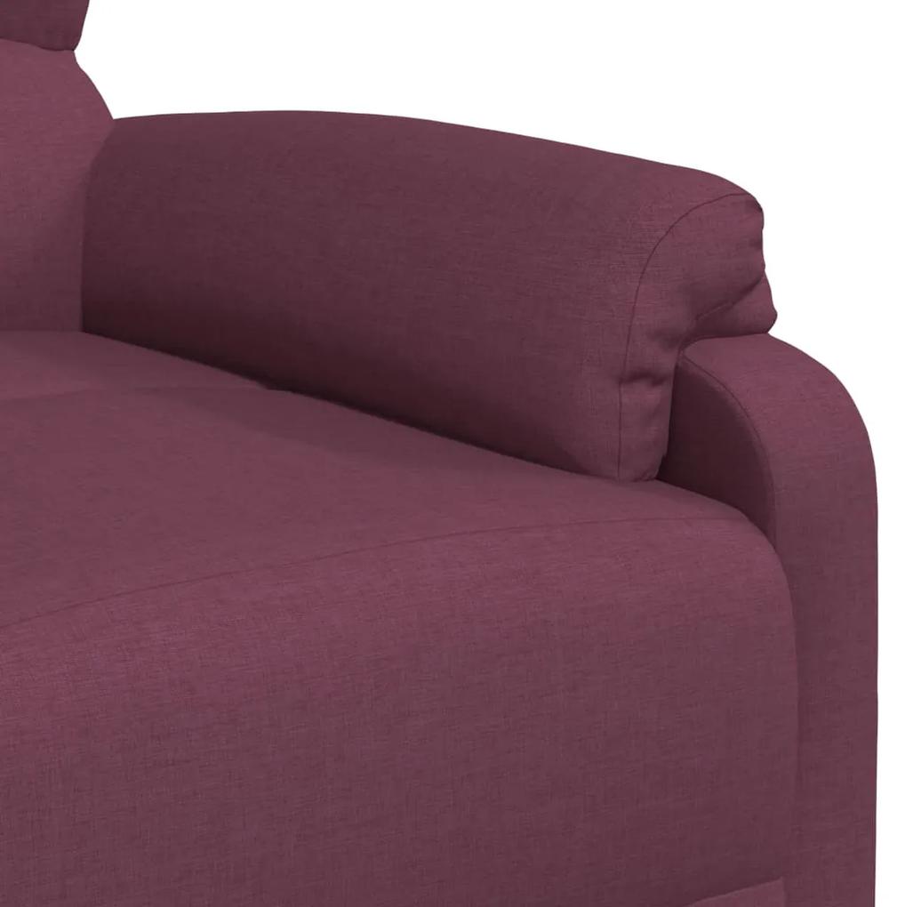 Fotoliu de masaj rabatabil, violet, material textil 1, Violet