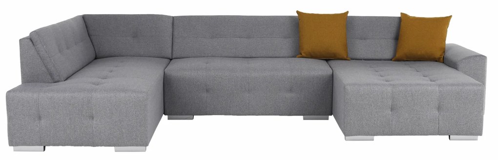 Canapea, gri/muştar, model stânga, BELLIS U