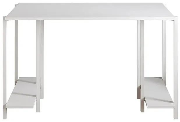 Birou Tennon, lemn/metal, alb, 73,8 x 125 x 60 cm