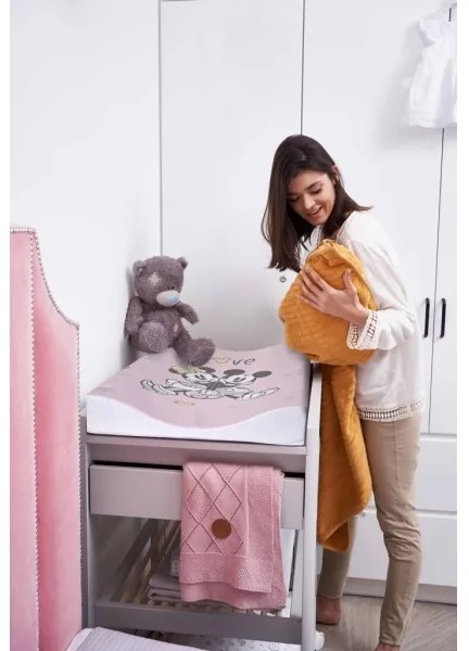 Saltea bilaterală pentru înfășat COSY DISNEY 50x70 cm roz CebaBaby