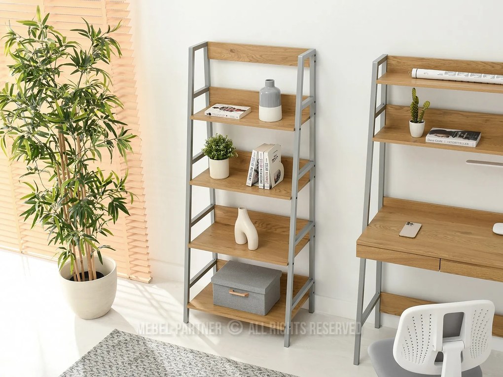 Raft Boge R (stejar + crom mat). Promo -27%. 1111329