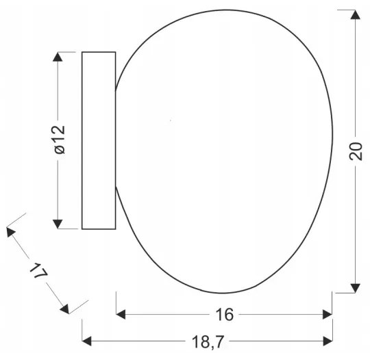 Aplică STONES 1xE27/40W/230V