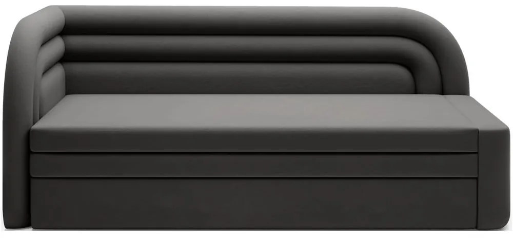 Canapea taupe extensibilă/cu spațiu de depozitare cu tapițerie din catifea cu colț pe partea stângă 223 cm Fabillo – ELTAP