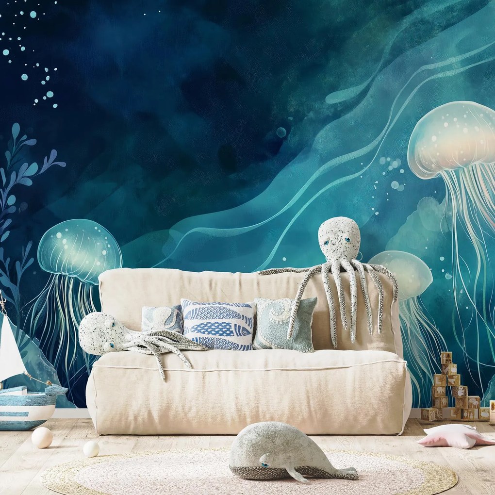 Fototapet - Meduze albastre (147x102 cm)