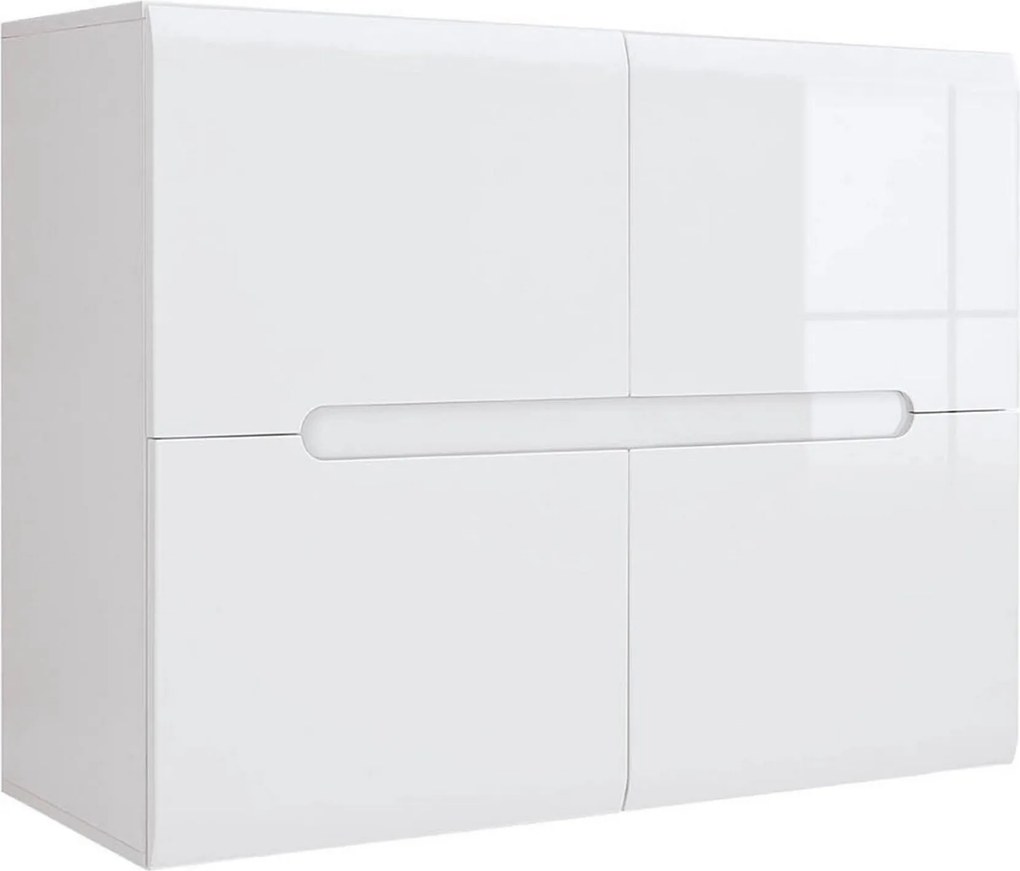 Comoda AZTECA TRIO, alb, PAL, cu usi, 105x41x84 cm