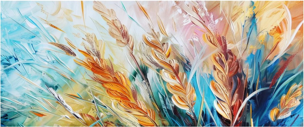 Tablou - Grâu, abstracție (120x50 cm)