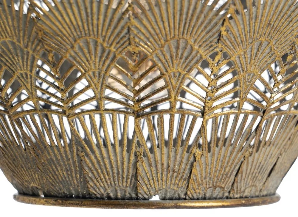 Lustră aurie cu abajur din metal ø 47,5 cm – Ixia