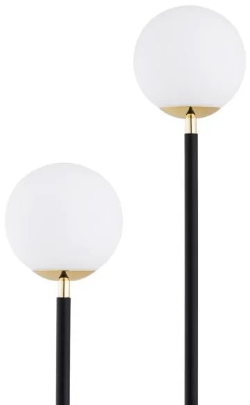 Lampadar FERRONE 2xE14/7W/230V neagră/albă/aurie Argon 7073