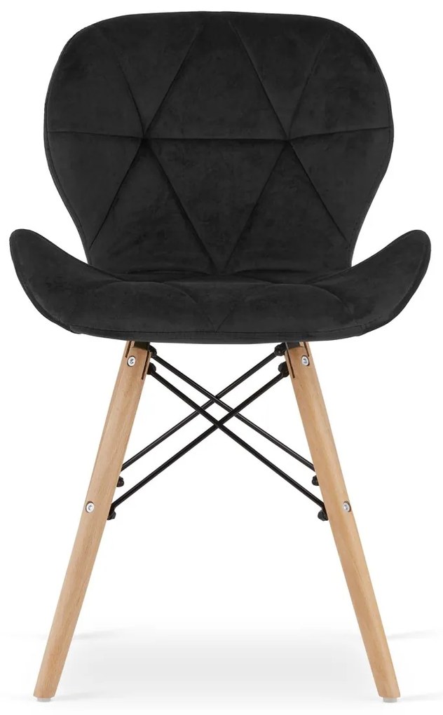 Scaun negru LAGO VELVET