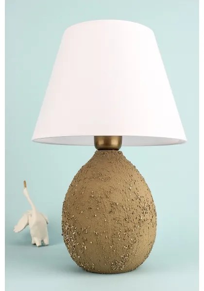 Lampă de masă RAMZES 1xE27/40W/230V alb/maro