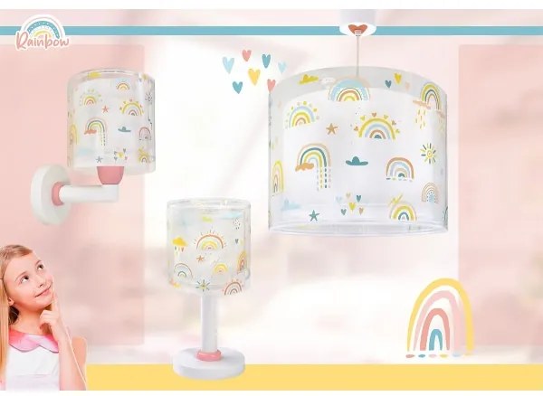 Veioză pentru copii Dalber 41191 RAINBOW 1xE14/8W/230V multicoloră