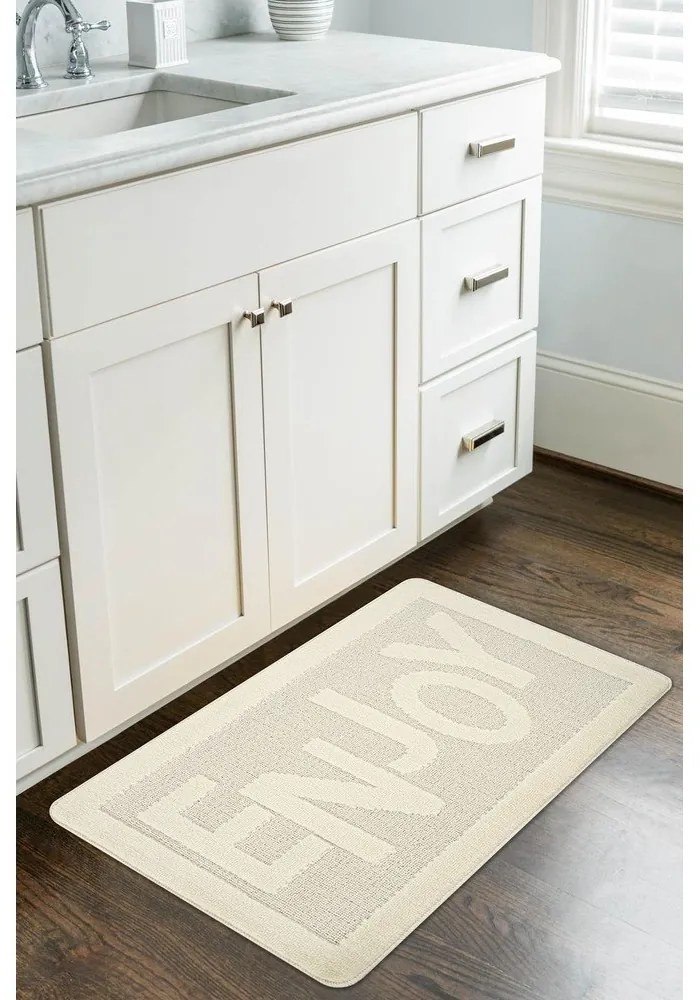 Covoraș de baie crem 60x100 cm Enjoy – Foutastic