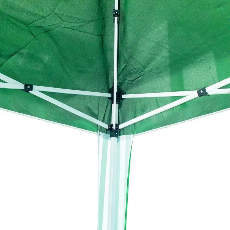 Pavilion de gradina Muhler 649419, 300x300x250 cm, Cadru metalic, Impermeabil, Pliabil, Verde