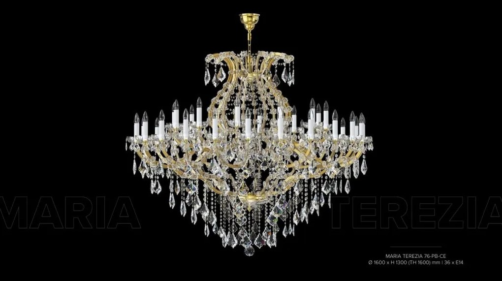 Candelabru Cristal Bohemia Exclusive 36 brate MARIA TEREZIA 76