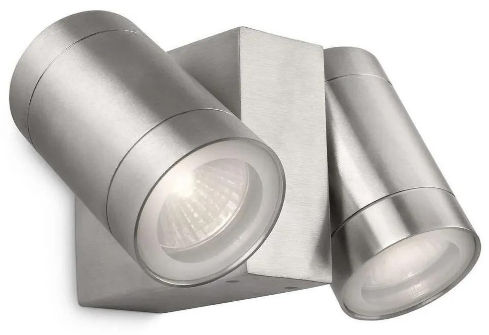Philips 17071/47/PN - Aplică perete exterior EVENINGS 2xGU10/35W/230V IP44